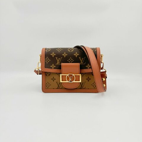 Louis Vuitton - 原花雙色 Dauphine 手提斜背包╻Mini