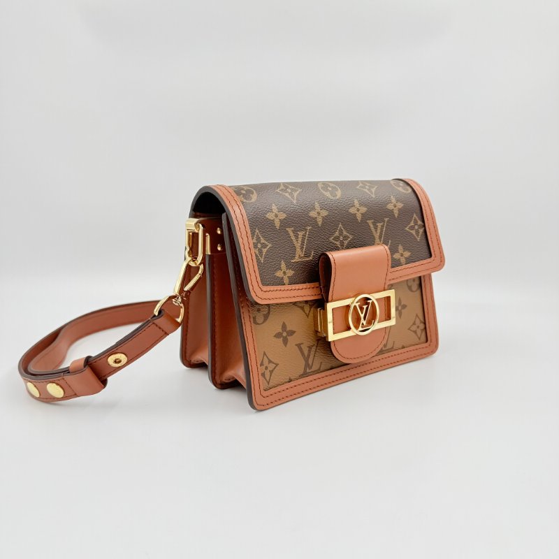 Louis Vuitton - 原花雙色 Dauphine 手提斜背包╻Mini-3