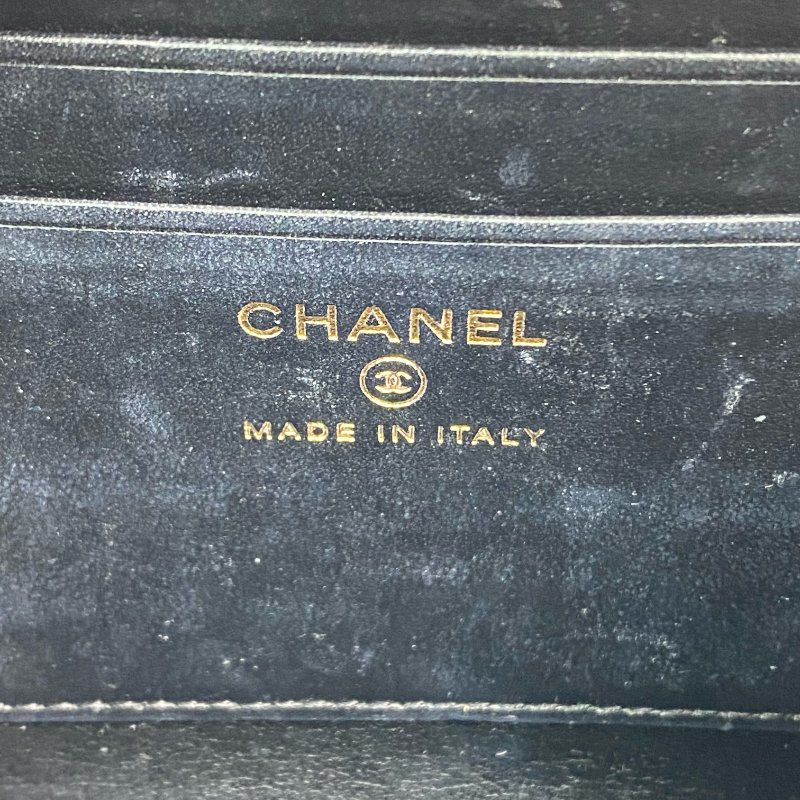 △ Chanel 香奈兒 Navy Caviar Skin Gold Tone Metal Filigree Mini Chain Vanity Case No.26 深藍色粒紋小牛皮金色金鎖鏈化妝箱No.26 - 267001936-13