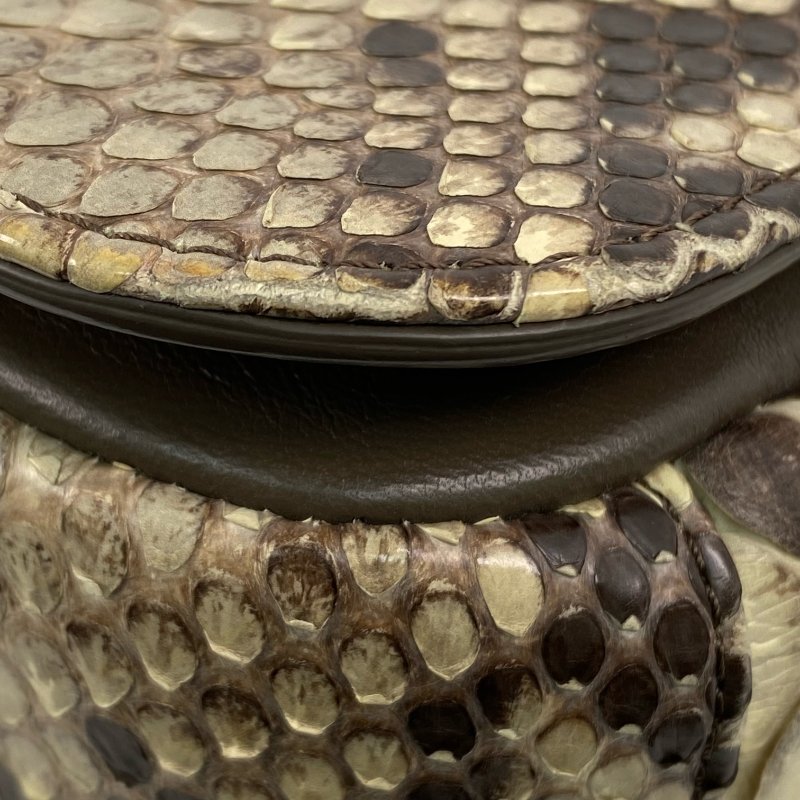 △ Chanel 香奈兒 Beige Python Gold Tone Metal Single Flap Chain 2 Way Bag No.23 米黃色蛇皮金色金屬鎖鏈肩背袋No.23 - 267002286-9