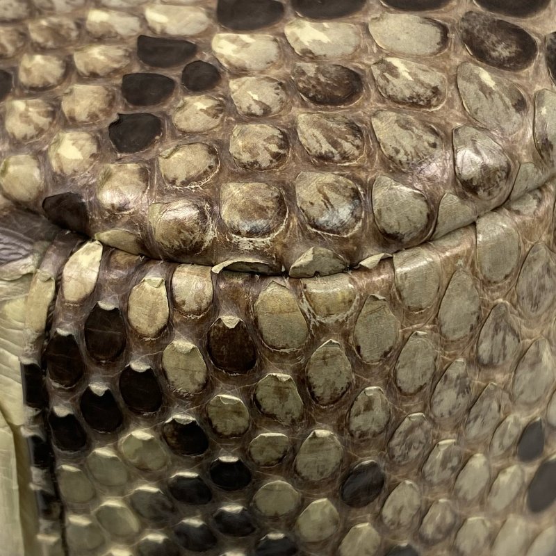 △ Chanel 香奈兒 Beige Python Gold Tone Metal Single Flap Chain 2 Way Bag No.23 米黃色蛇皮金色金屬鎖鏈肩背袋No.23 - 267002286-10