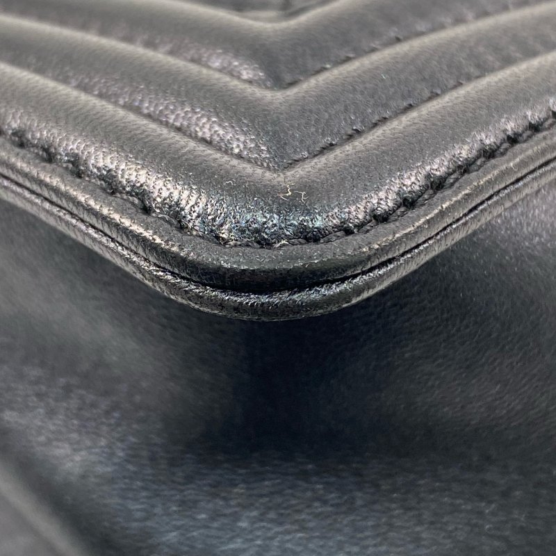 △ Chanel 香奈兒 Boy 28CM Black Lambskin Gold Stone Metal Shoulder Bag No.19 A92193 黑色小羊皮金色金屬鎖鏈肩背袋No.19 - 257028745-10