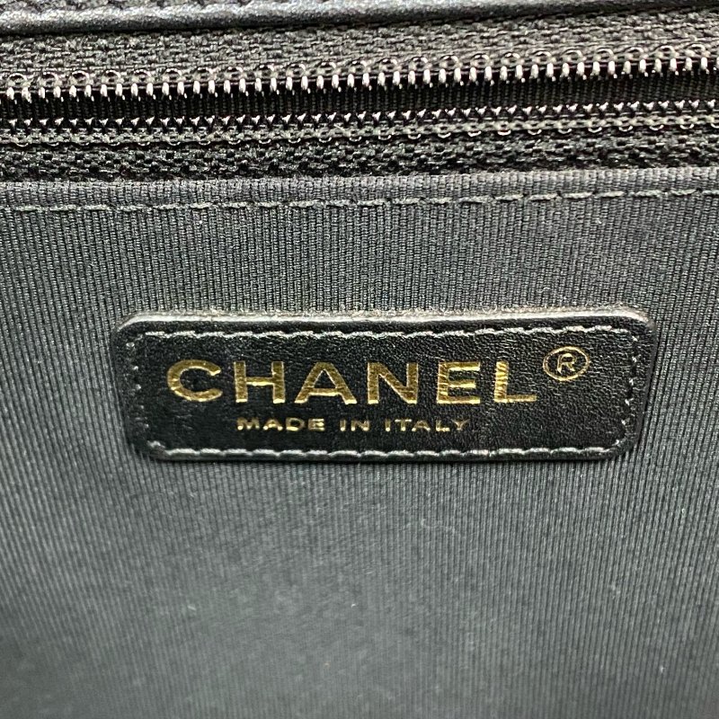 △ Chanel 香奈兒 Boy 28CM Black Lambskin Gold Stone Metal Shoulder Bag No.19 A92193 黑色小羊皮金色金屬鎖鏈肩背袋No.19 - 257028745-16