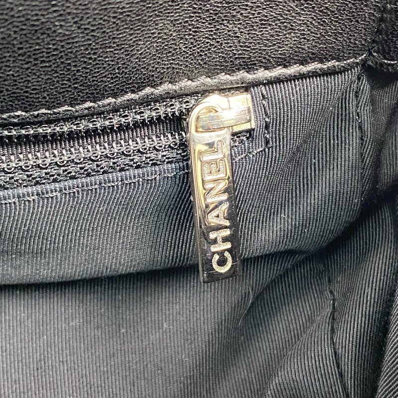 △ Chanel 香奈兒 Black Lambskin Silver Tone Metal Bubble Chain Shoulder Bag No.13 A47964 黑色小羊皮銀色金屬鎖鏈肩背袋No.13 - 267002095-17