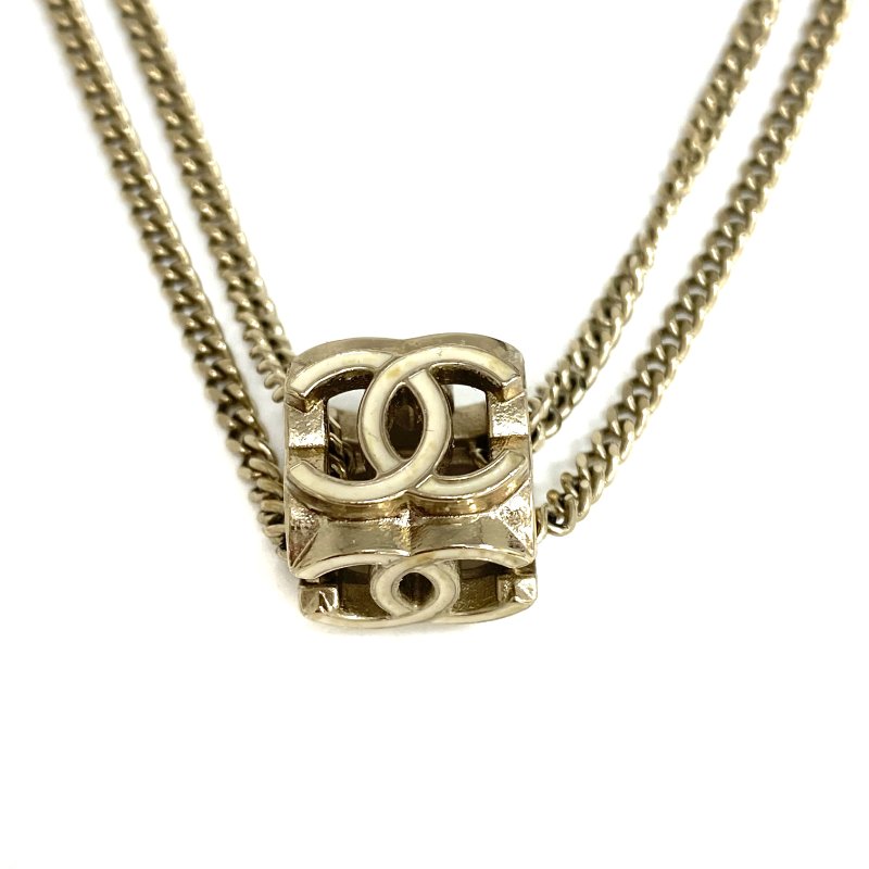 ☆ Chanel 香奈兒 Gold Tone Metal CC Charm Necklace A22K 金色金屬CC吊墜頸鍊 A22K - 267002194-0