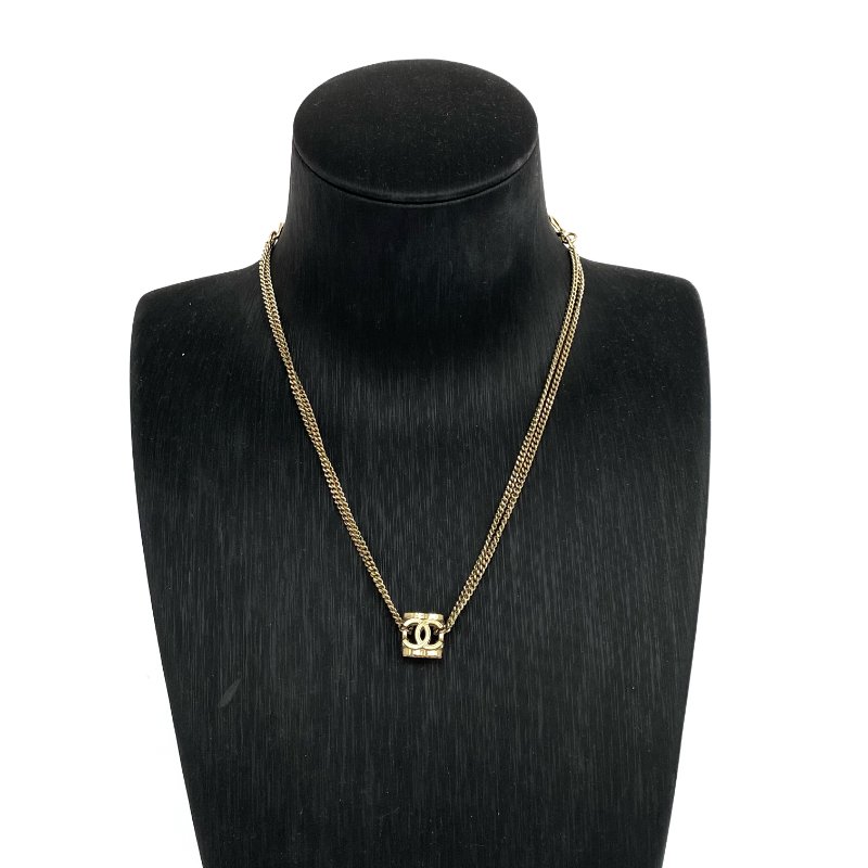 ☆ Chanel 香奈兒 Gold Tone Metal CC Charm Necklace A22K 金色金屬CC吊墜頸鍊 A22K - 267002194-2
