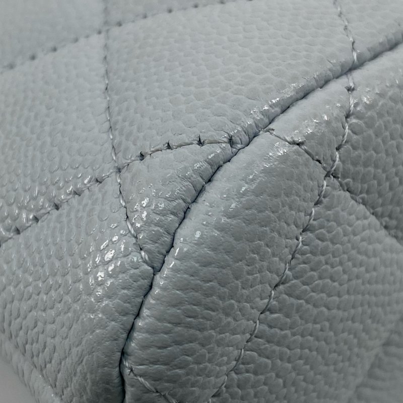 △ Chanel 香奈兒 Light Blue Caviar Skin Gold Tone Metal Chain Crossbody Bag AP4016B 淺藍色粒紋小牛皮金色金屬鎖鏈肩背袋 - 267002160-7