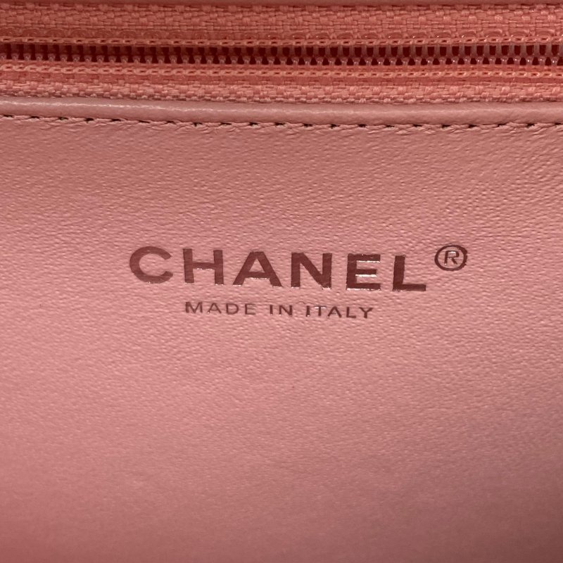 △ Chanel 香奈兒 Pink And White Caviar Skin Silver Tone Metal Filigree Vanity Case No.27 A93343 粉紅色和白色粒紋小牛皮銀色金屬鎖鏈化妝箱No.27 - 267002161-15