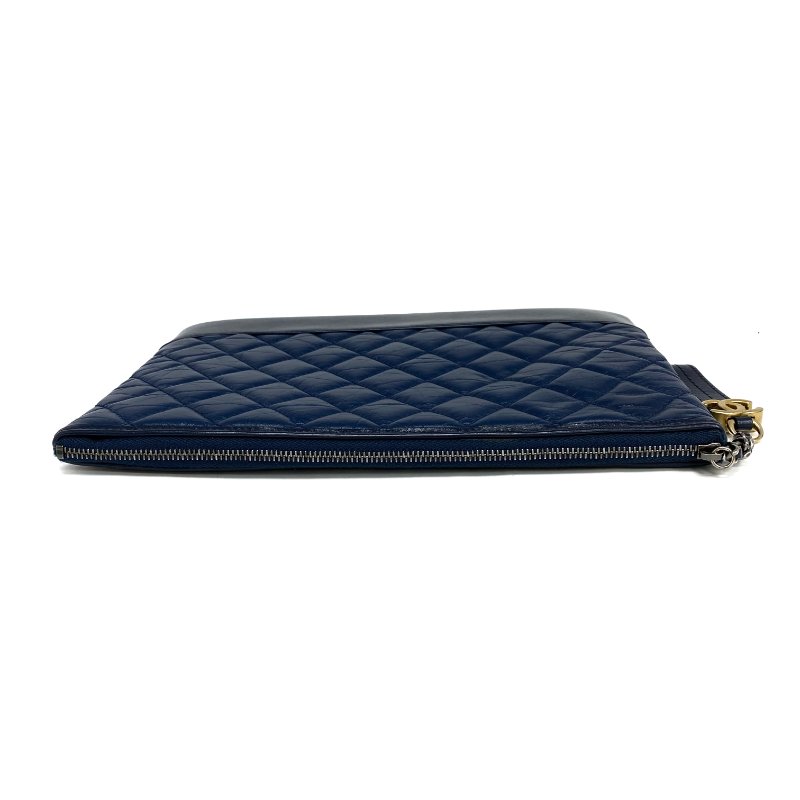 ☆ Chanel 香奈兒 Navy Lambskin Gabrielle Clutch No.27 深藍色小羊皮手拿袋 No.27 - 267002322-6