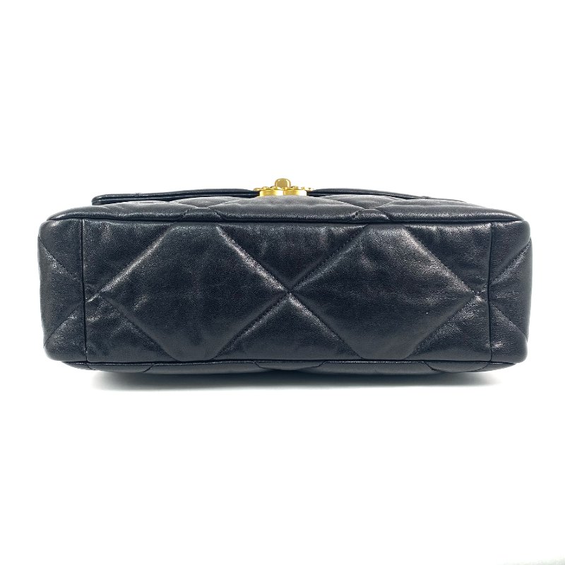 △ Chanel 香奈兒 19 Bag Black Lambskin Silver And Gold Tone Metal, Ruthenium-Finish Metal Chain 2 Way Bag No.29 AS1161 黑色小羊皮銀色和金色金屬, 鍍釕金屬鎖鏈兩用袋No.29 - 267001947-5