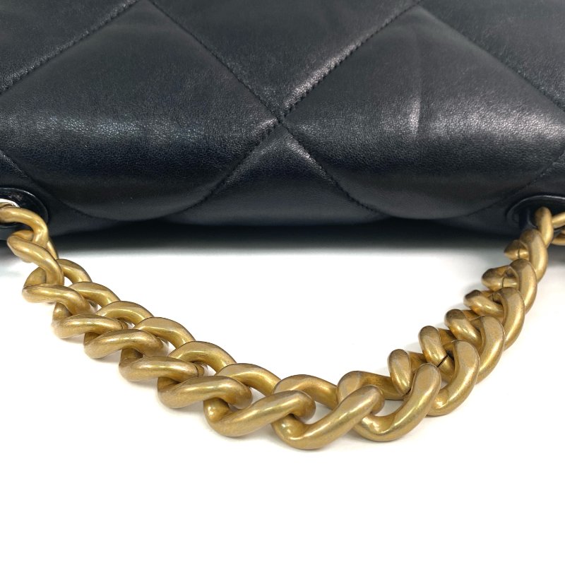 △ Chanel 香奈兒 19 Bag Black Lambskin Silver And Gold Tone Metal, Ruthenium-Finish Metal Chain 2 Way Bag No.29 AS1161 黑色小羊皮銀色和金色金屬, 鍍釕金屬鎖鏈兩用袋No.29 - 267001947-7