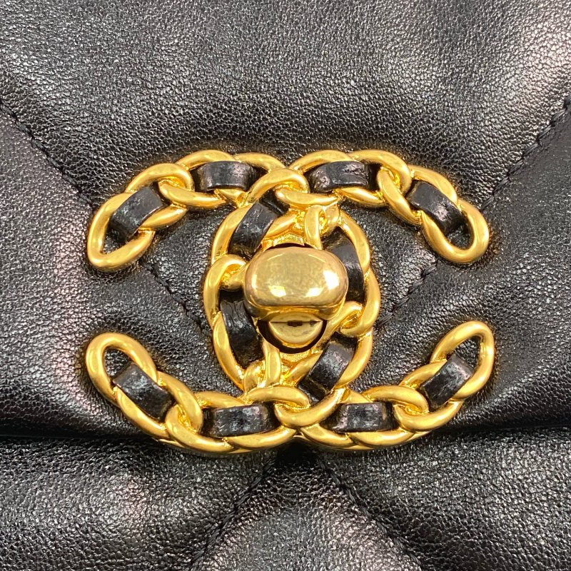 △ Chanel 香奈兒 19 Bag Black Lambskin Silver And Gold Tone Metal, Ruthenium-Finish Metal Chain 2 Way Bag No.29 AS1161 黑色小羊皮銀色和金色金屬, 鍍釕金屬鎖鏈兩用袋No.29 - 267001947-13