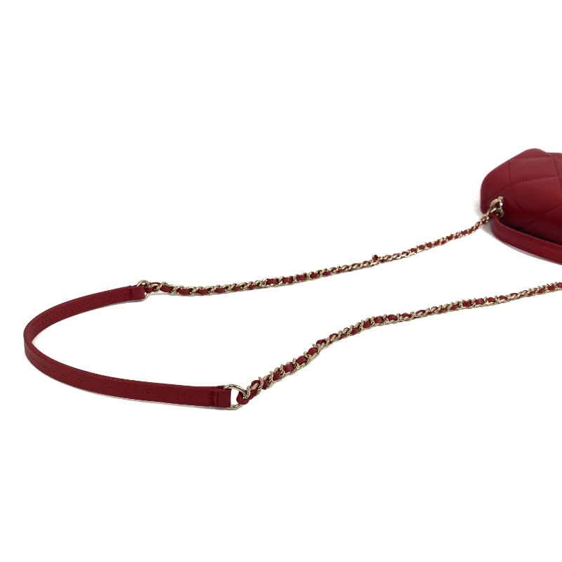 △ Chanel 香奈兒 Red Lambskin Gold Tone Metal Single Flap 2 Way Bag No.29 紅色小羊皮金色金屬鎖鏈兩用袋No.29 - 267001798-8