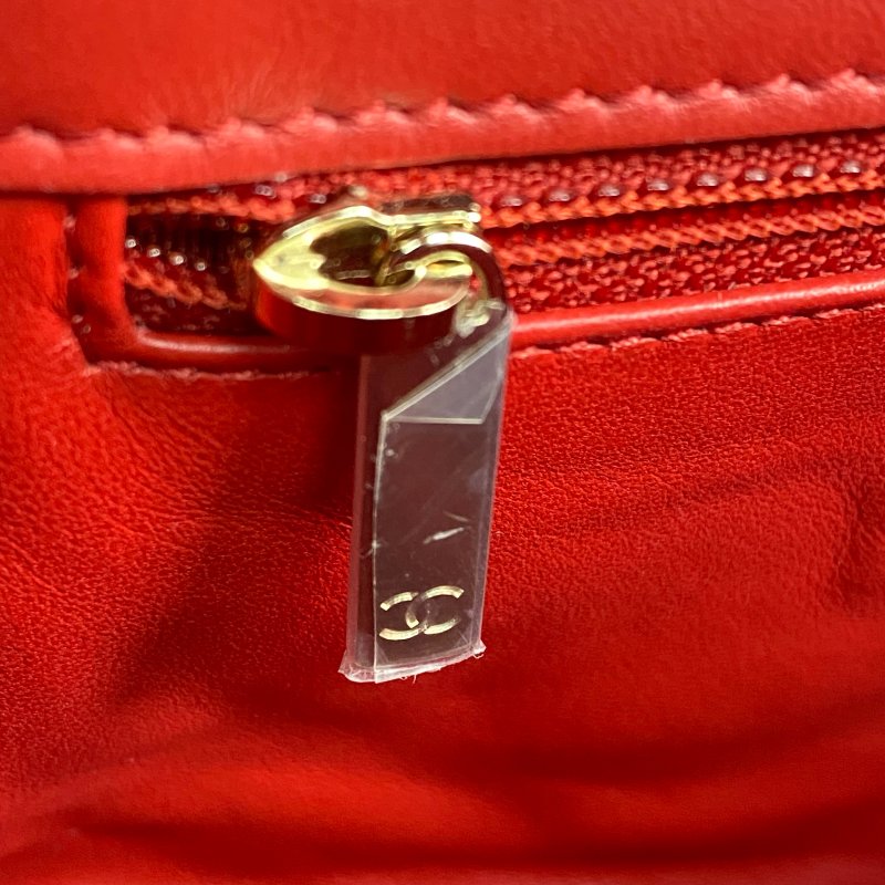 △ Chanel 香奈兒 Red Lambskin Gold Tone Metal Single Flap 2 Way Bag No.29 紅色小羊皮金色金屬鎖鏈兩用袋No.29 - 267001798-15