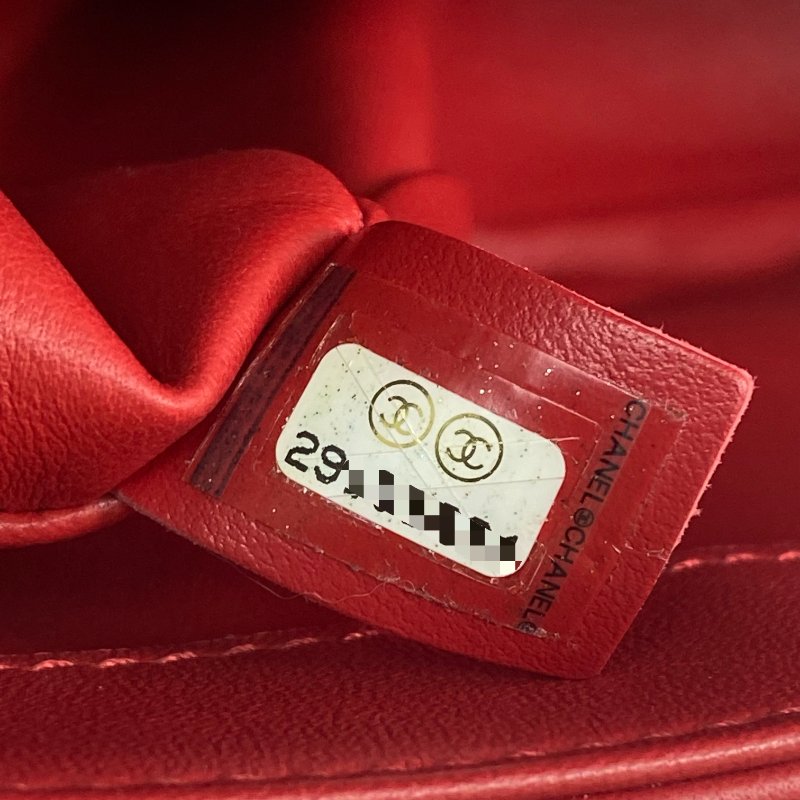 △ Chanel 香奈兒 Red Lambskin Gold Tone Metal Single Flap 2 Way Bag No.29 紅色小羊皮金色金屬鎖鏈兩用袋No.29 - 267001798-19