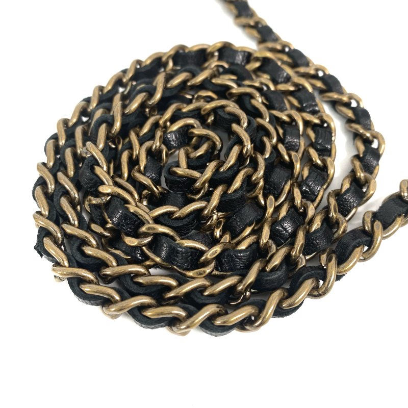 △ Chanel 香奈兒 Black Lambskin Gold Tone Metal Boy Wallet On Chain No.20 A80287 黑色小羊皮金色金屬鎖鏈銀包No.20 - 267001625-7