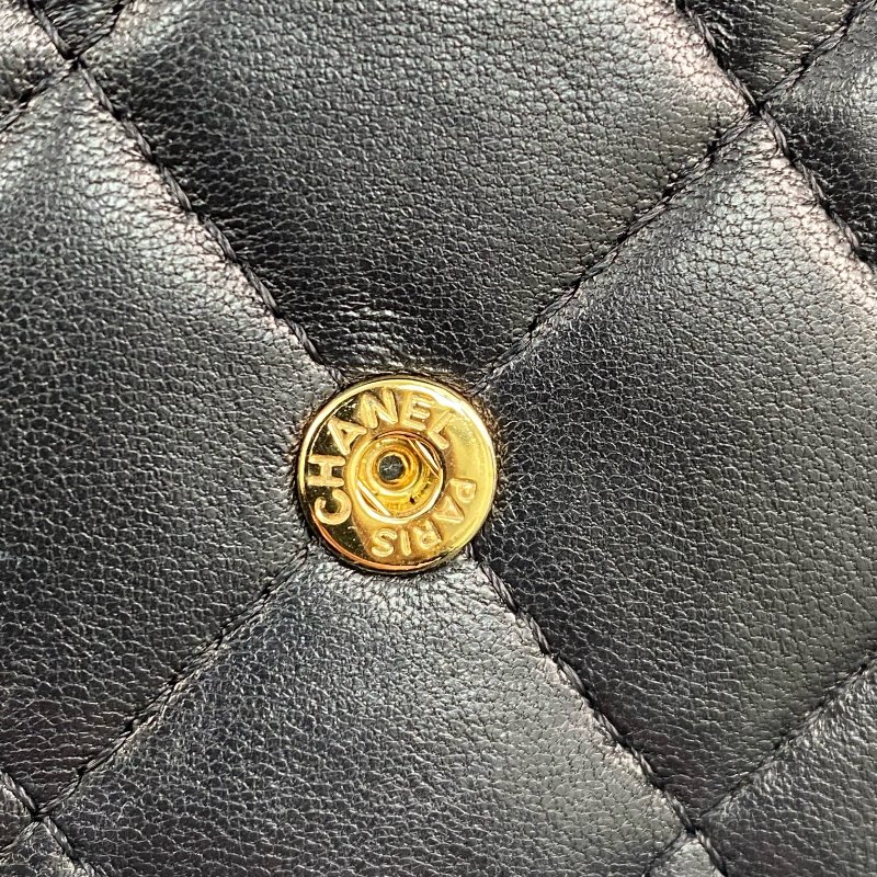 △ Chanel 香奈兒 Black Lambskin Gold Tone Metal Boy Wallet On Chain No.20 A80287 黑色小羊皮金色金屬鎖鏈銀包No.20 - 267001625-13