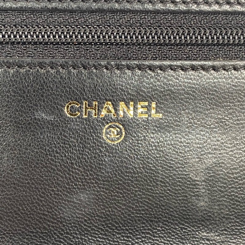 △ Chanel 香奈兒 Black Lambskin Gold Tone Metal Boy Wallet On Chain No.20 A80287 黑色小羊皮金色金屬鎖鏈銀包No.20 - 267001625-14