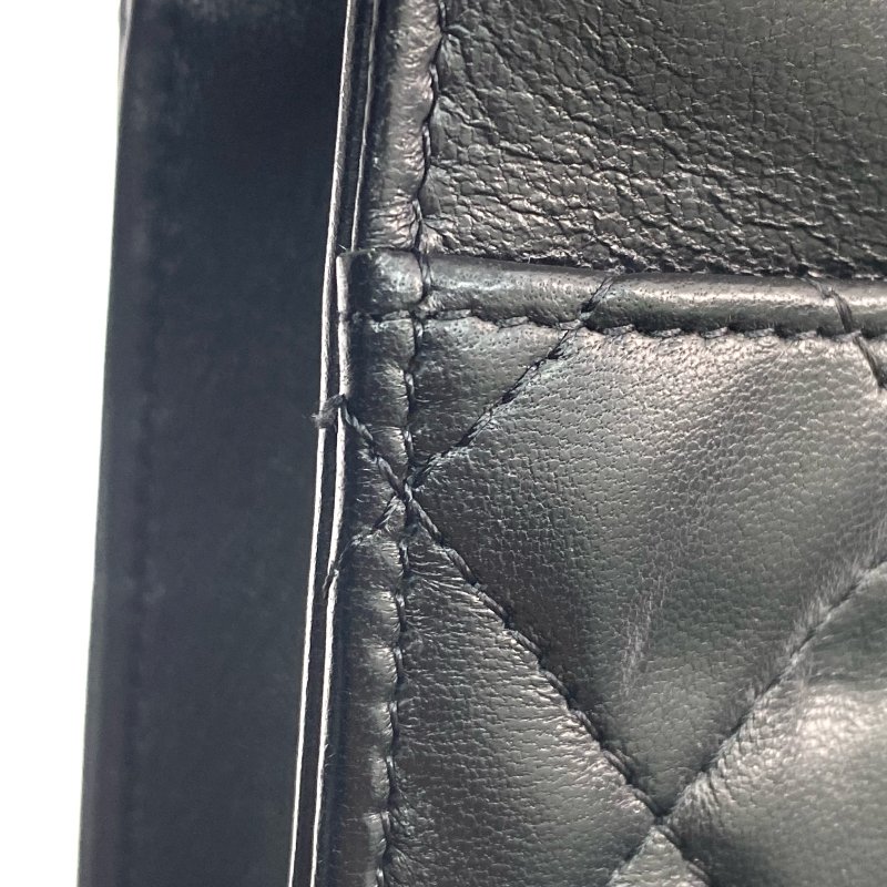 △ Chanel 香奈兒 Black Lambskin Gold Tone Metal Boy Wallet On Chain No.20 A80287 黑色小羊皮金色金屬鎖鏈銀包No.20 - 267001625-16