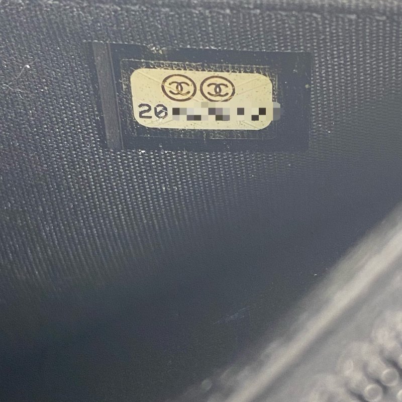 △ Chanel 香奈兒 Black Lambskin Gold Tone Metal Boy Wallet On Chain No.20 A80287 黑色小羊皮金色金屬鎖鏈銀包No.20 - 267001625-19