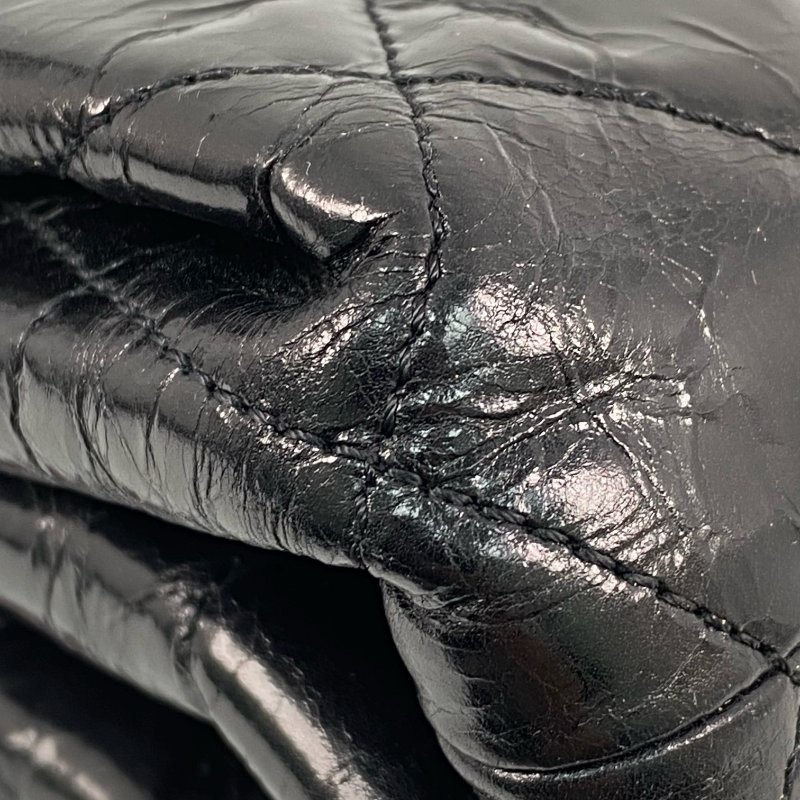 △ Chanel 香奈兒 Black Shiny Aged Calfskin Gold Tone Metal Single Flap Chain Shoulder Bag No.14 AS0037 黑色亮面舊化小牛皮金色金屬鎖鏈肩背袋No.14 - 267001425-10