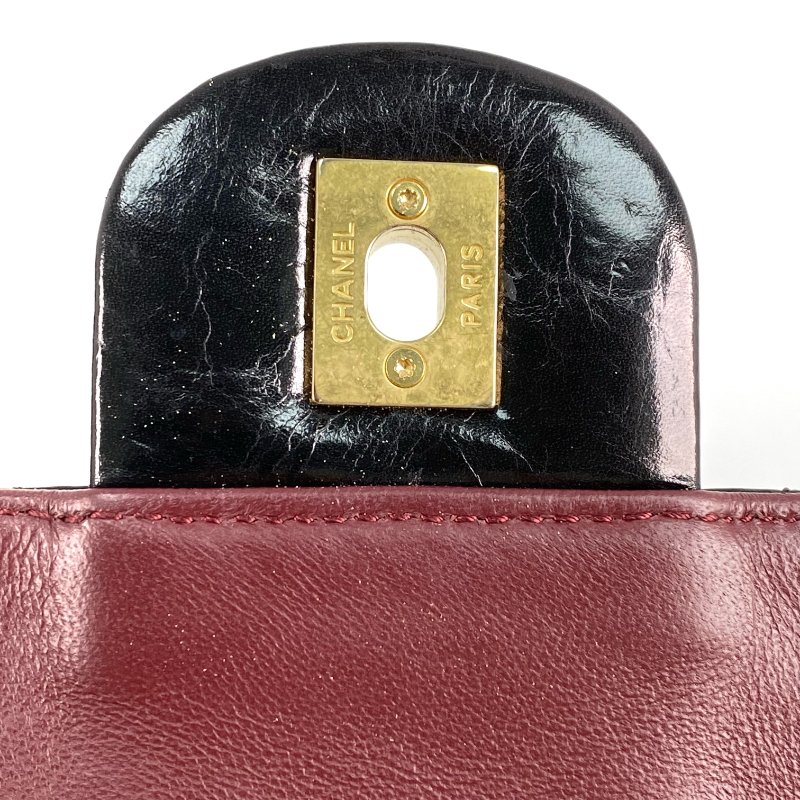 △ Chanel 香奈兒 Black Shiny Aged Calfskin Gold Tone Metal Single Flap Chain Shoulder Bag No.14 AS0037 黑色亮面舊化小牛皮金色金屬鎖鏈肩背袋No.14 - 267001425-14