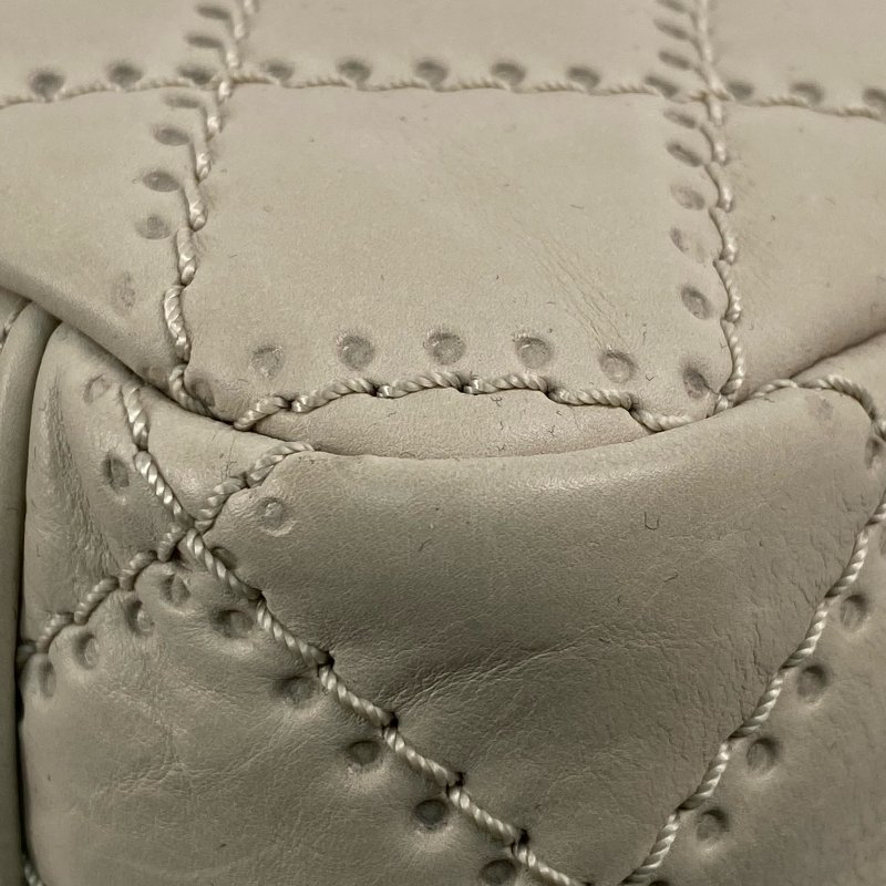 △ Chanel 香奈兒 Beige Calfskin Gold Tone Metal Wild Stitch Chain Shoulder Bag No.15 A66516 米白色小牛皮金色金屬鎖鏈肩背袋No.15 - 267000428-11