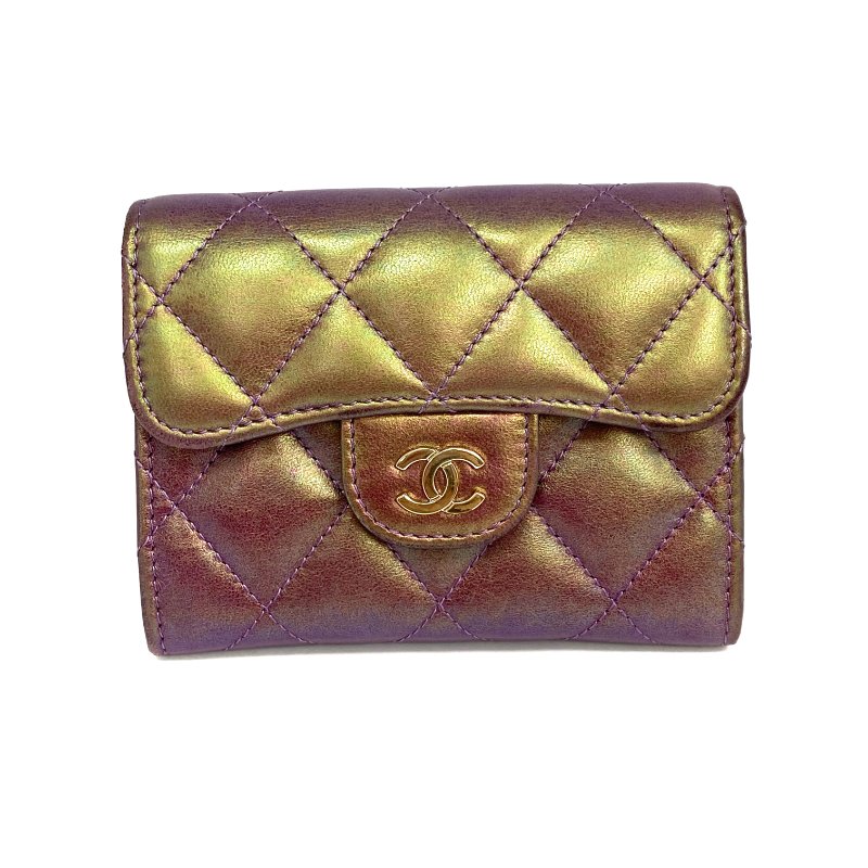 ☆ Chanel 香奈兒 Galaxy Purple Lambskin Card Holder No.30 銀河紫色小羊皮卡套 No.30 - 267001387-1