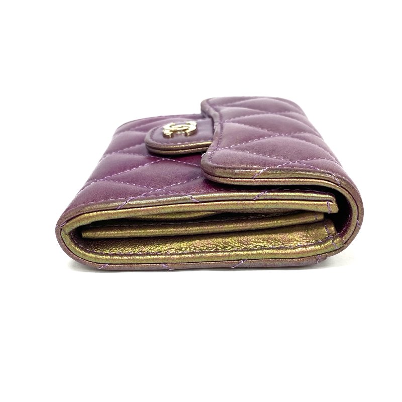 ☆ Chanel 香奈兒 Galaxy Purple Lambskin Card Holder No.30 銀河紫色小羊皮卡套 No.30 - 267001387-3