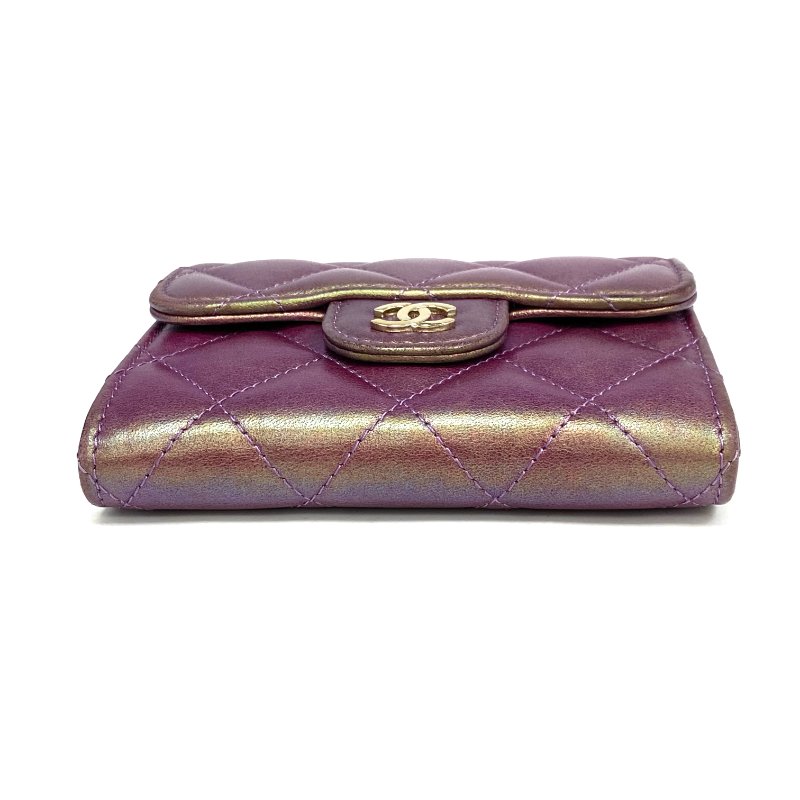 ☆ Chanel 香奈兒 Galaxy Purple Lambskin Card Holder No.30 銀河紫色小羊皮卡套 No.30 - 267001387-5