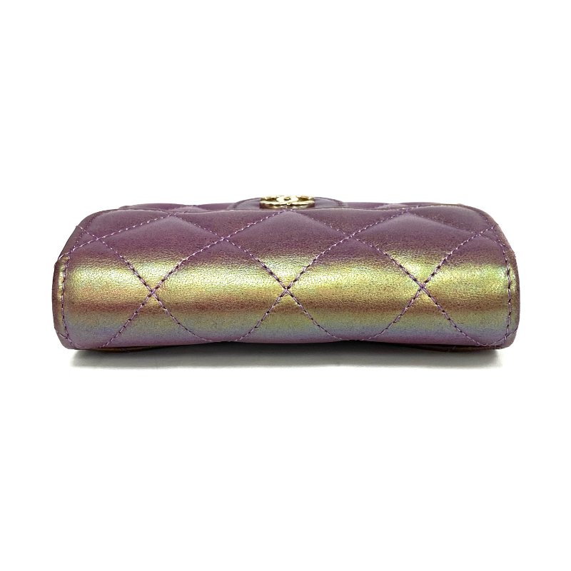 ☆ Chanel 香奈兒 Galaxy Purple Lambskin Card Holder No.30 銀河紫色小羊皮卡套 No.30 - 267001387-6