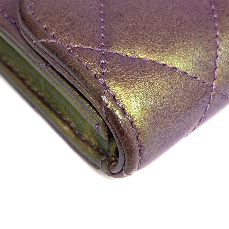 ☆ Chanel 香奈兒 Galaxy Purple Lambskin Card Holder No.30 銀河紫色小羊皮卡套 No.30 - 267001387-7