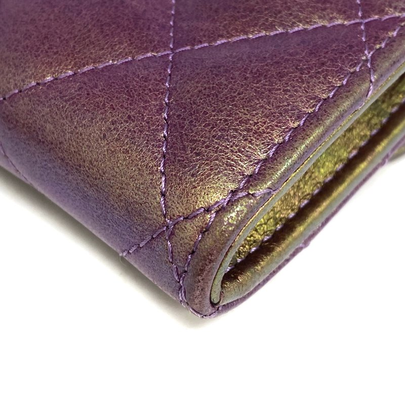 ☆ Chanel 香奈兒 Galaxy Purple Lambskin Card Holder No.30 銀河紫色小羊皮卡套 No.30 - 267001387-11