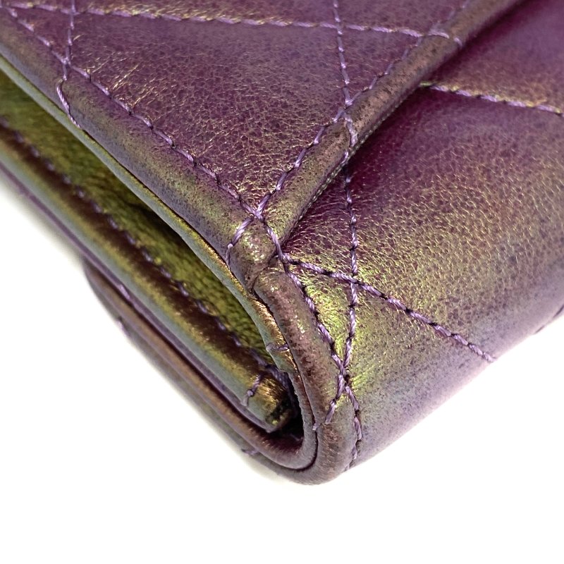 ☆ Chanel 香奈兒 Galaxy Purple Lambskin Card Holder No.30 銀河紫色小羊皮卡套 No.30 - 267001387-12