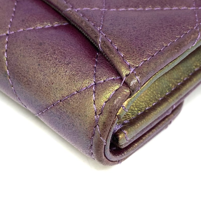 ☆ Chanel 香奈兒 Galaxy Purple Lambskin Card Holder No.30 銀河紫色小羊皮卡套 No.30 - 267001387-13