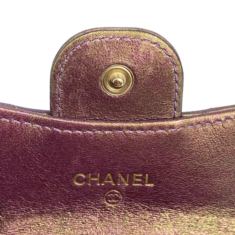 ☆ Chanel 香奈兒 Galaxy Purple Lambskin Card Holder No.30 銀河紫色小羊皮卡套 No.30 - 267001387-17