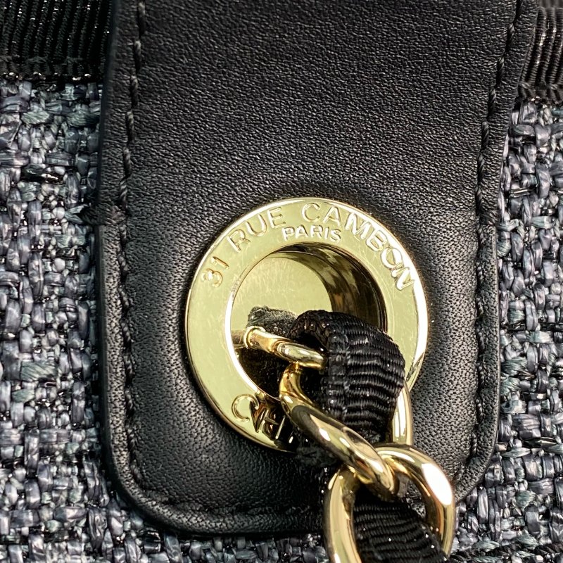 △ Chanel 香奈兒 Deauville Gray Blue Tweed Gold Tone Metal Chain Tote Bag No.31 A66941 灰藍色花呢金色金屬鏈條托特袋 N.31 A66941 -267001018-13