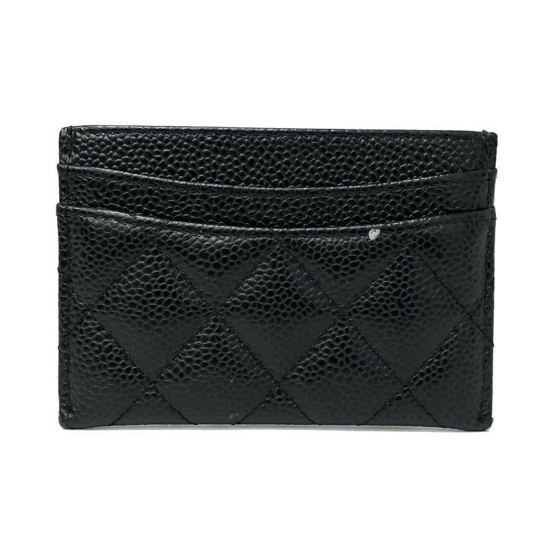 ☆ Chanel 香奈兒 Black Caviar Skin Card Case No.24 黑色粒紋小牛皮卡套 - 267001013-1