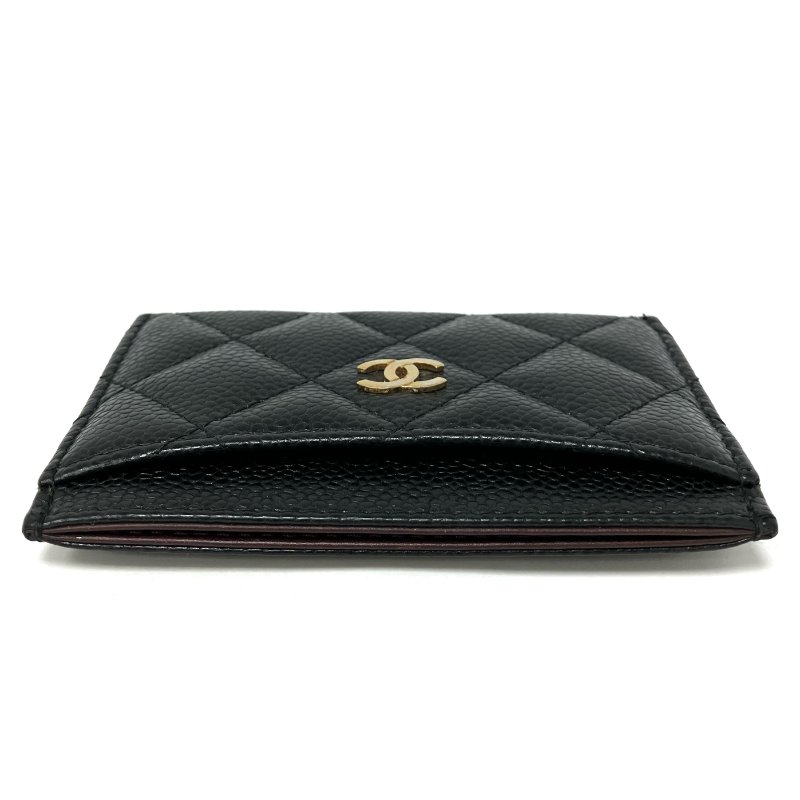☆ Chanel 香奈兒 Black Caviar Skin Card Case No.24 黑色粒紋小牛皮卡套 - 267001013-2