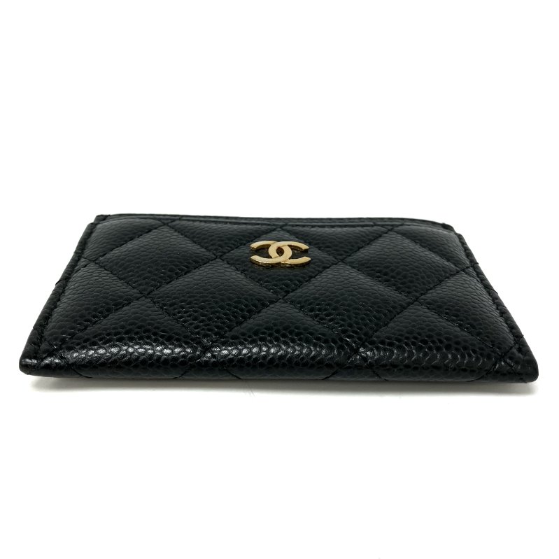 ☆ Chanel 香奈兒 Black Caviar Skin Card Case No.24 黑色粒紋小牛皮卡套 - 267001013-3