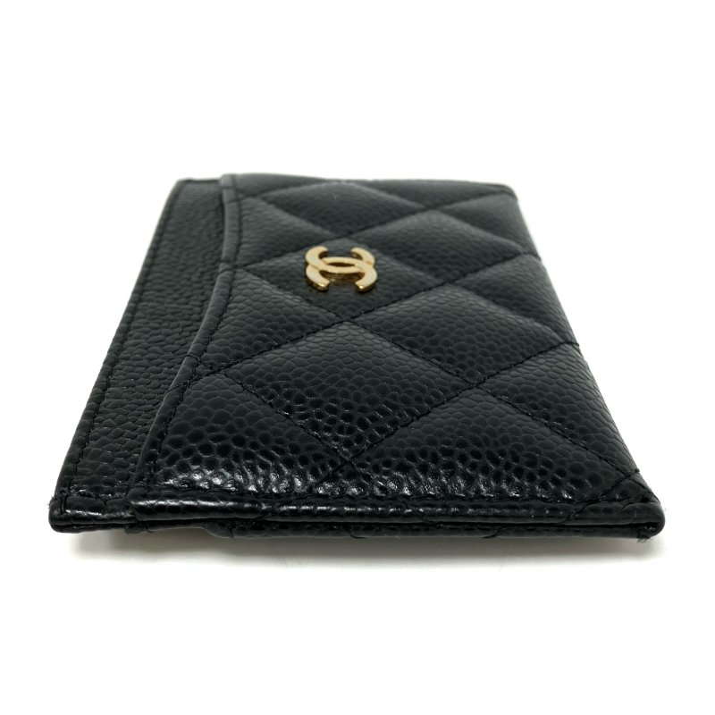 ☆ Chanel 香奈兒 Black Caviar Skin Card Case No.24 黑色粒紋小牛皮卡套 - 267001013-4