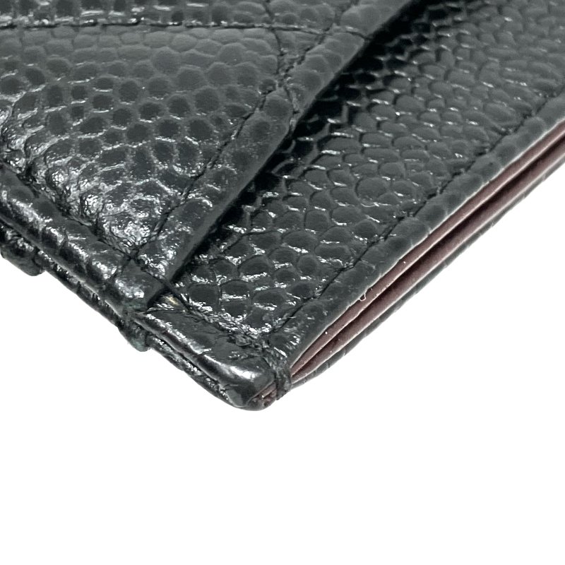 ☆ Chanel 香奈兒 Black Caviar Skin Card Case No.24 黑色粒紋小牛皮卡套 - 267001013-8