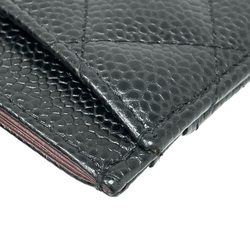 ☆ Chanel 香奈兒 Black Caviar Skin Card Case No.24 黑色粒紋小牛皮卡套 - 267001013-9