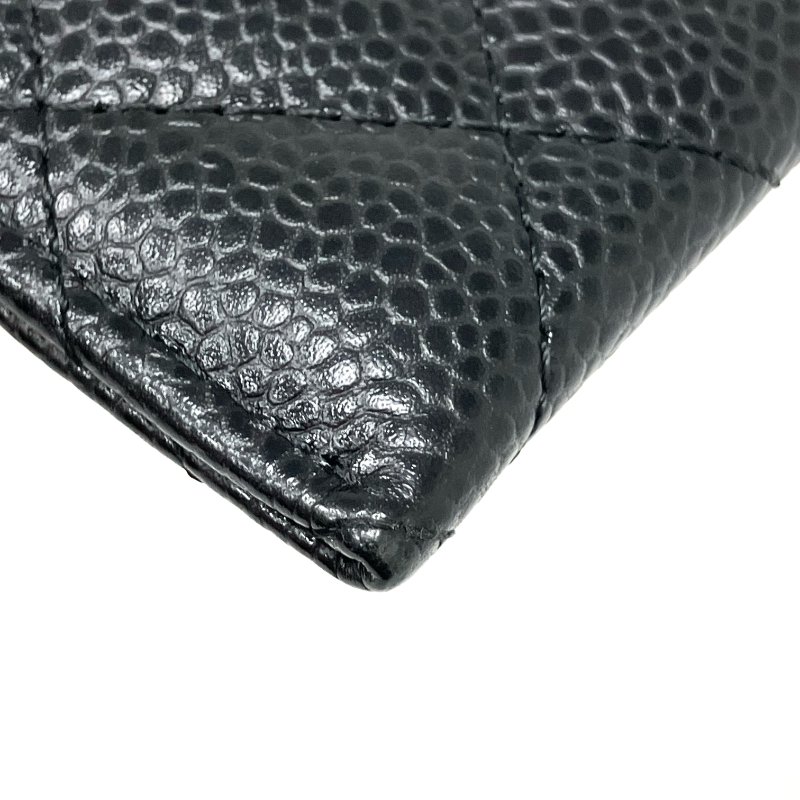 ☆ Chanel 香奈兒 Black Caviar Skin Card Case No.24 黑色粒紋小牛皮卡套 - 267001013-12