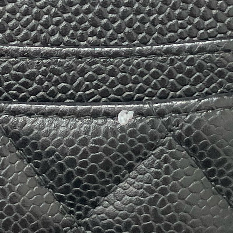 ☆ Chanel 香奈兒 Black Caviar Skin Card Case No.24 黑色粒紋小牛皮卡套 - 267001013-15