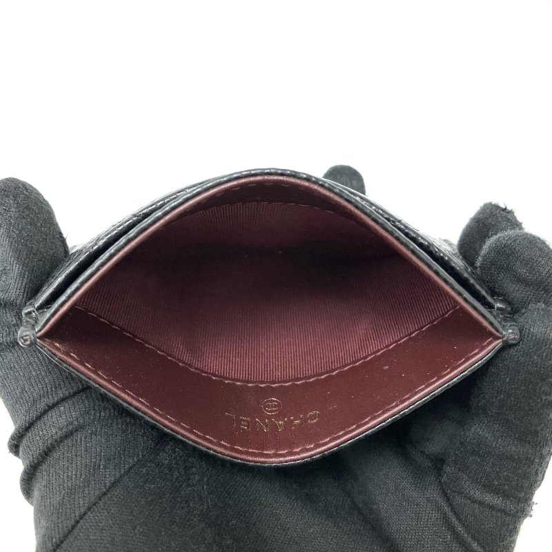 ☆ Chanel 香奈兒 Black Caviar Skin Card Case No.24 黑色粒紋小牛皮卡套 - 267001013-16