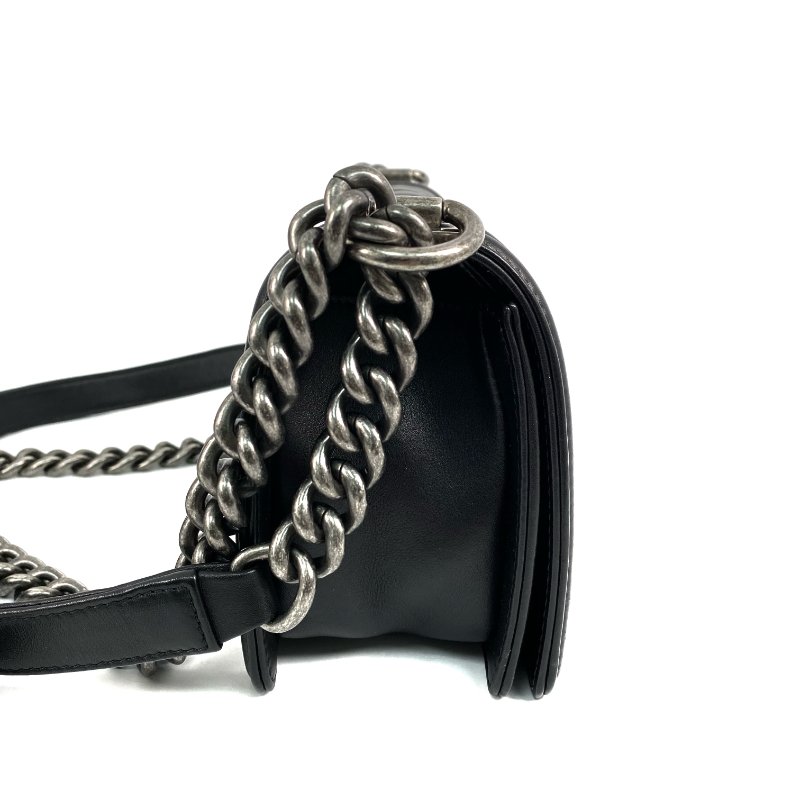 △ Chanel 香奈兒 Boy Black Lambskin Ruthenium-Finish Metal Chain Shoulder Bag A67085 黑色小羊皮鍍釕金屬鏈條肩背袋 A67085 -267001373-3