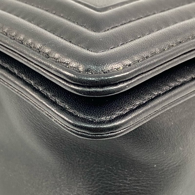 △ Chanel 香奈兒 Boy Black Lambskin Ruthenium-Finish Metal Chain Shoulder Bag A67085 黑色小羊皮鍍釕金屬鏈條肩背袋 A67085 -267001373-7