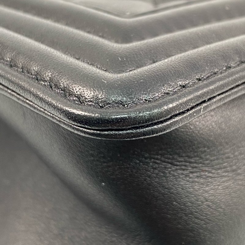 △ Chanel 香奈兒 Boy Black Lambskin Ruthenium-Finish Metal Chain Shoulder Bag A67085 黑色小羊皮鍍釕金屬鏈條肩背袋 A67085 -267001373-9