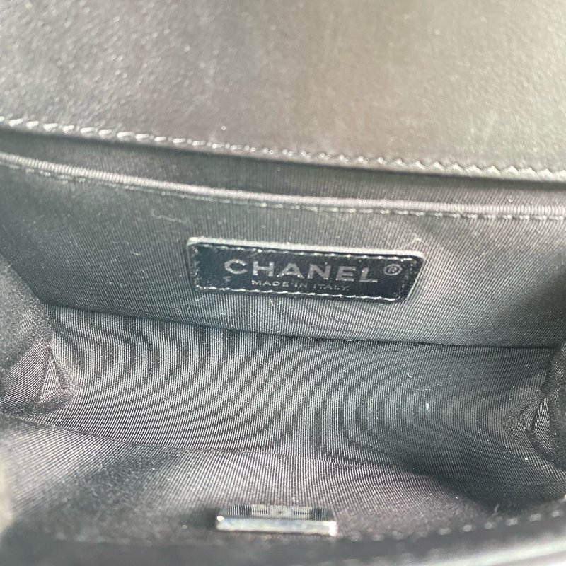 △ Chanel 香奈兒 Boy Black Lambskin Ruthenium-Finish Metal Chain Shoulder Bag A67085 黑色小羊皮鍍釕金屬鏈條肩背袋 A67085 -267001373-14